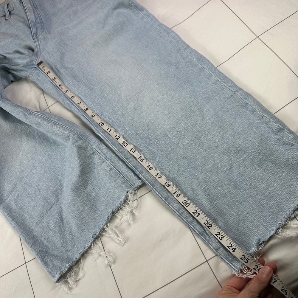 Madewell Jeans Womens 30 Blue Perfect Vintage Wide-Leg Crop Ward Light Raw Hem - Picture 10 of 14